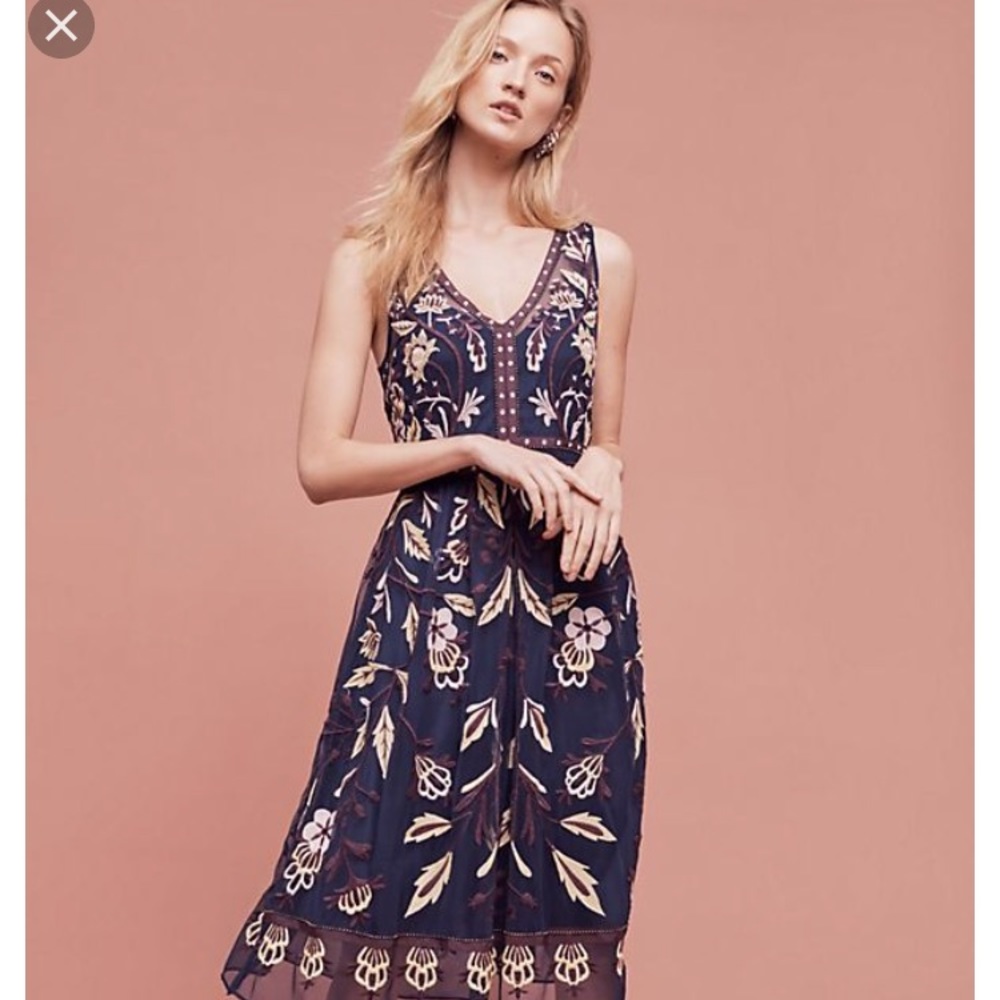 Anthropologie embroidered dress-Moulinette Souers